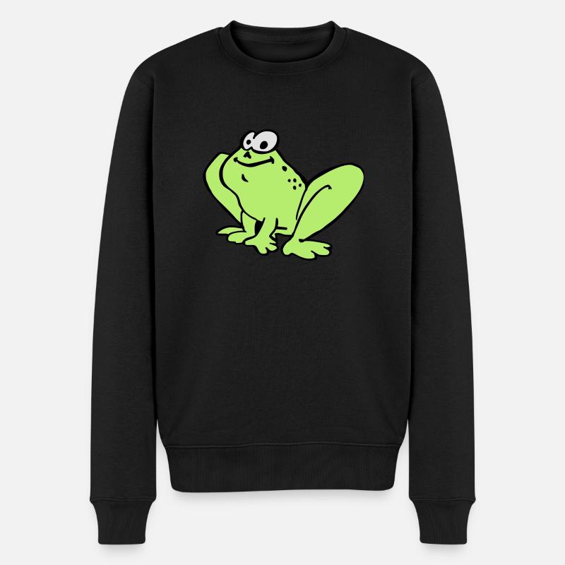Kröte - Männer Premium Bio Pullover - Schwarz