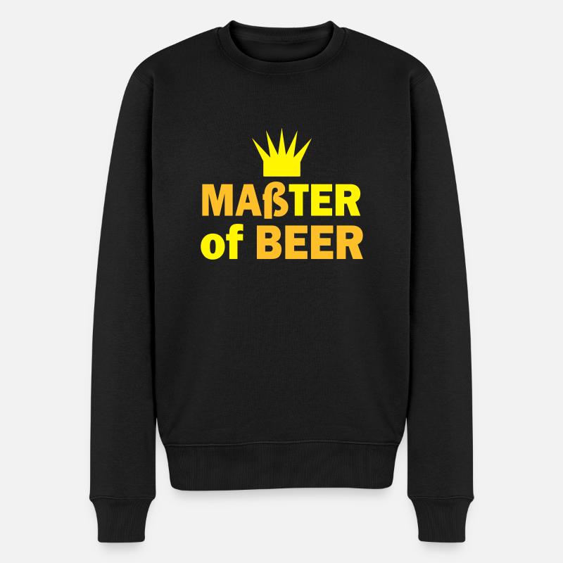 maß bier - Männer Premium Bio Pullover - Schwarz