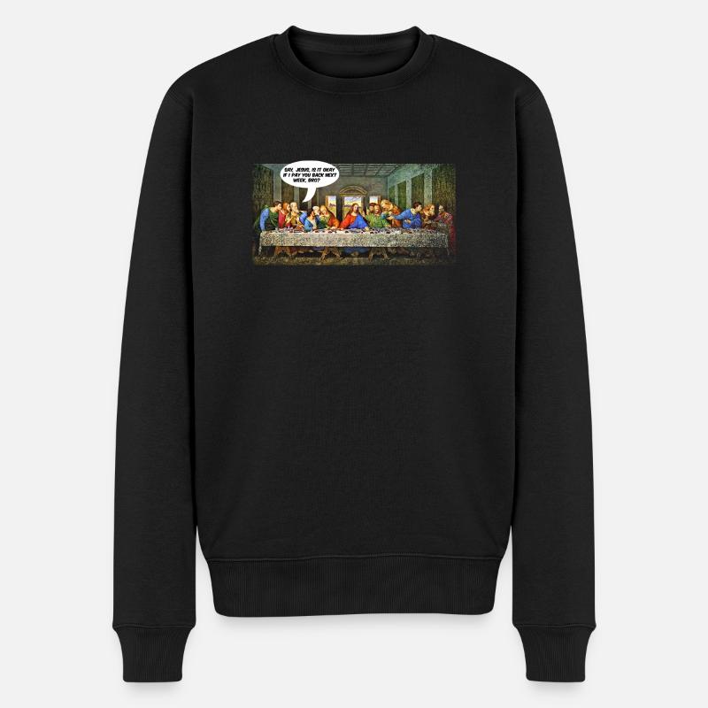 Jésus, le dernier souper - Pull Premium bio Homme - noir