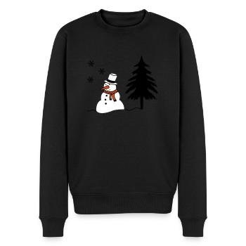 schneemann - Männer Premium Bio Pullover - Schwarz - Vorne - Nico (187cm)