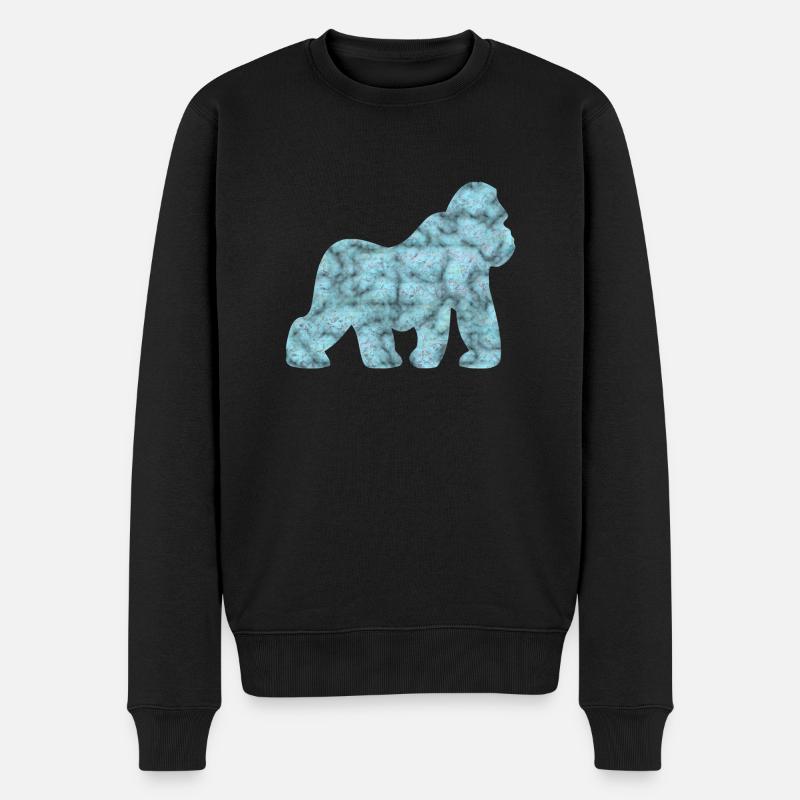 Gorilla - Männer Premium Bio Pullover - Schwarz