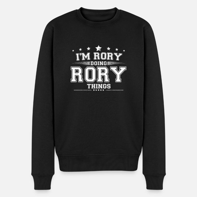 Rory - Männer Premium Bio Pullover - Schwarz