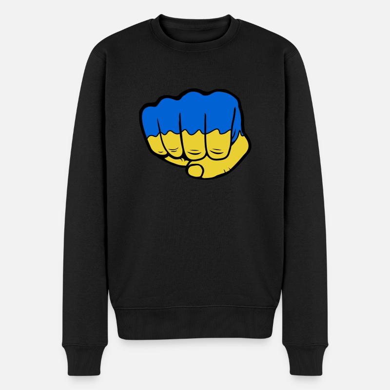 Ukraine Drapeau Faust - Pull Premium bio Homme - noir