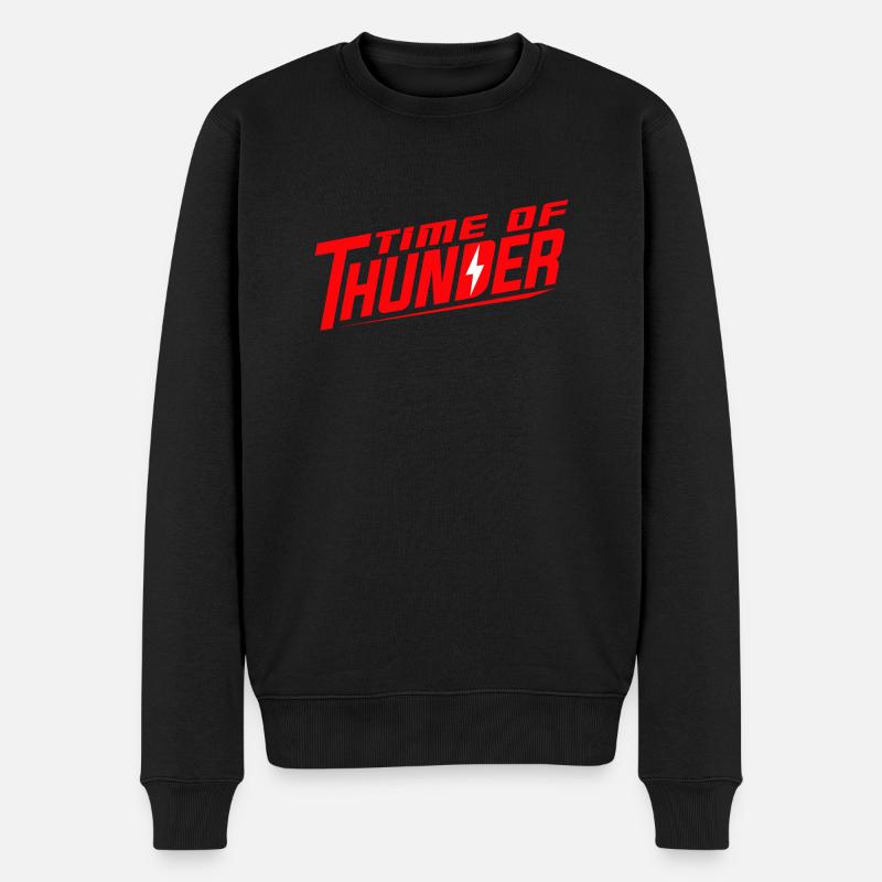 RED POWER - Männer Premium Bio Pullover - Schwarz
