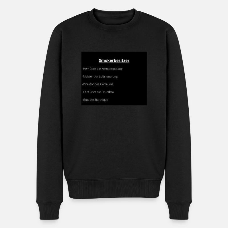 Smokerbesitzer - Männer Premium Bio Pullover - Schwarz