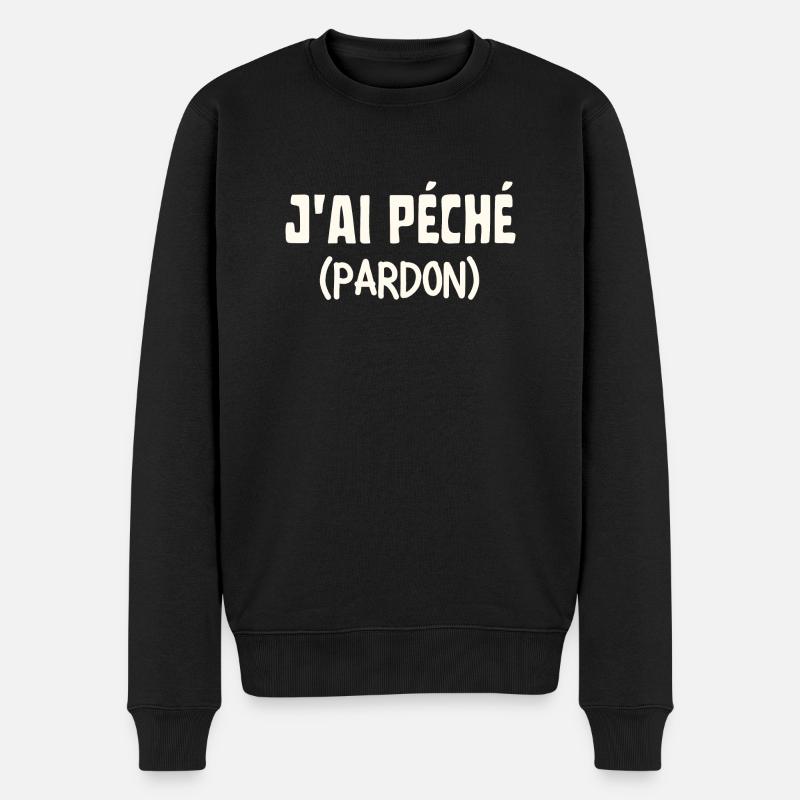 J'ai péché pardon - Pull Premium bio Homme - noir