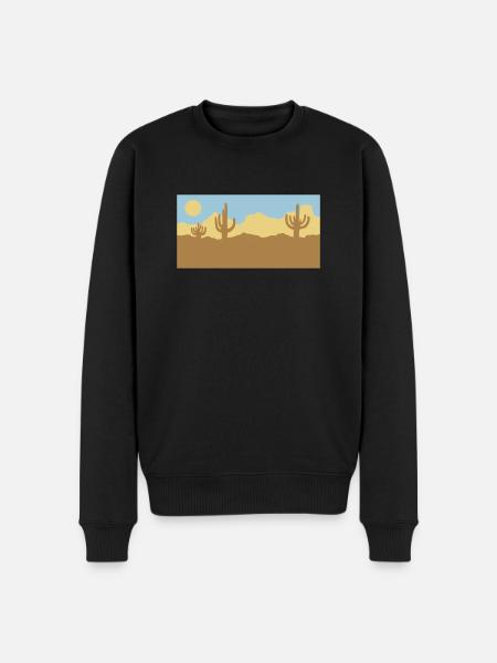 Desert Landscape Silhouette Skyline - Men's Premium Organic Jumper - black