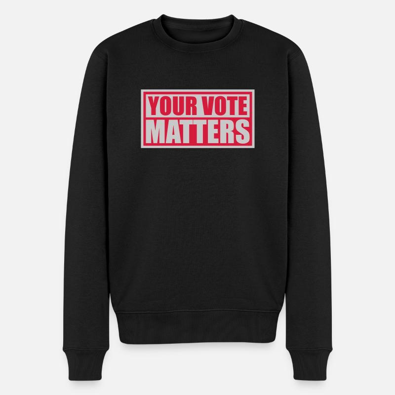 votre vote compte citation - Pull Premium bio Homme - noir