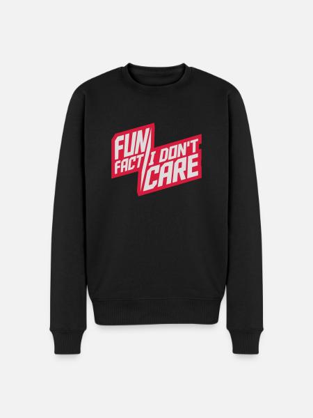 I don't care fact - Men's Premium Organic Jumper - black