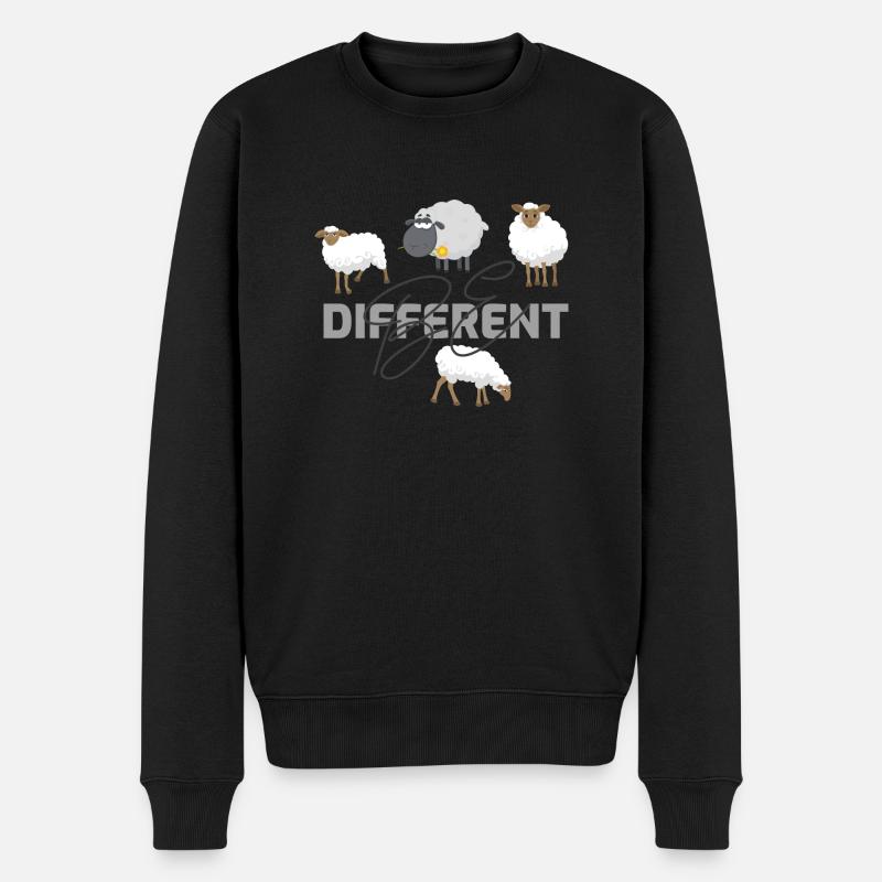 Be different - Männer Premium Bio Pullover - Schwarz