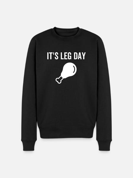 It's Leg Day - Men's Premium Organic Jumper - black