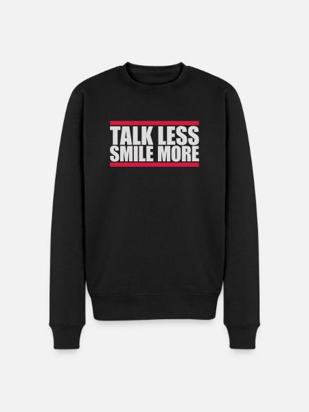 talk less smile more - Men's Premium Organic Jumper - black