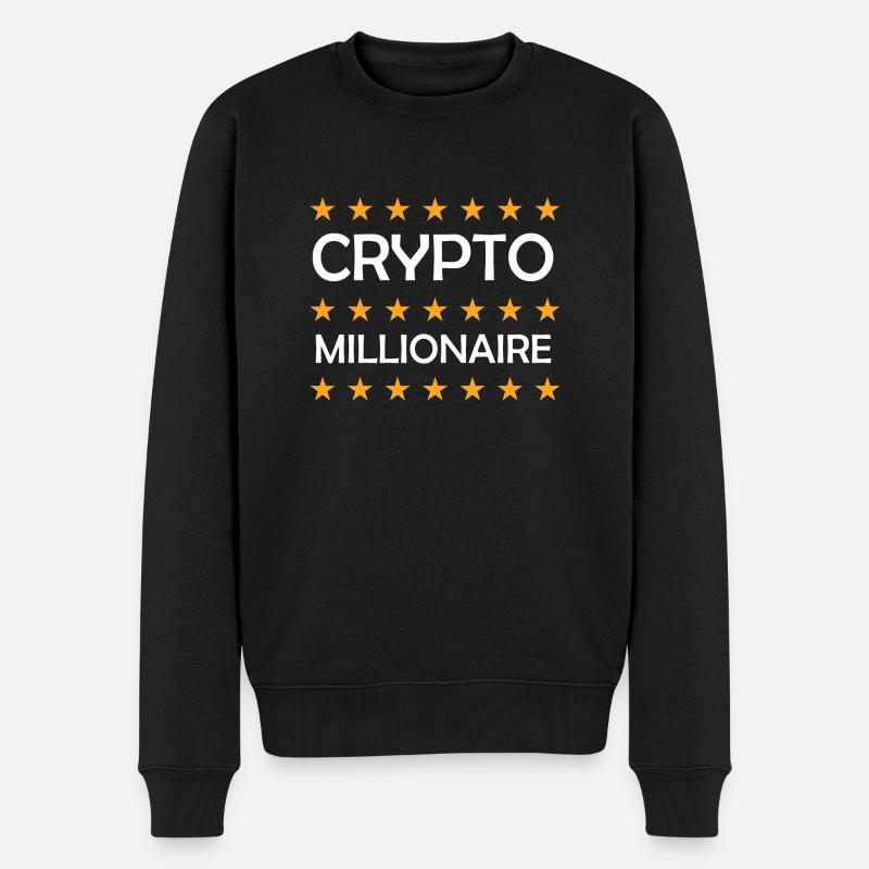 Crypto Bitcoin Trading - Männer Premium Bio Pullover - Schwarz
