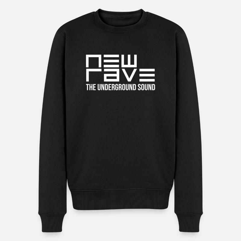 Neues Rave Music Techno House Dance Geschenk - Männer Premium Bio Pullover - Schwarz