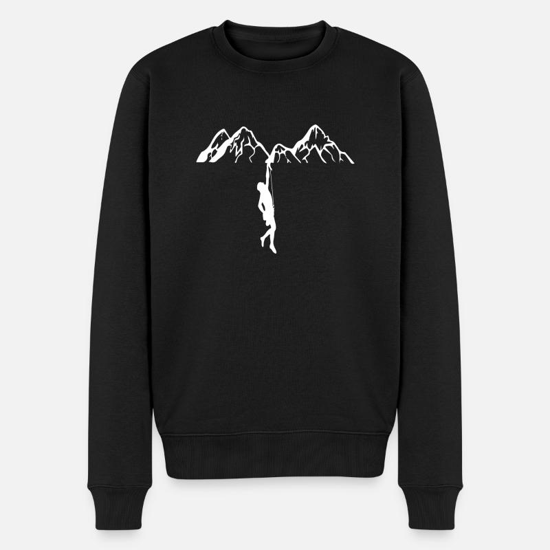 Climbing - Männer Premium Bio Pullover - Schwarz