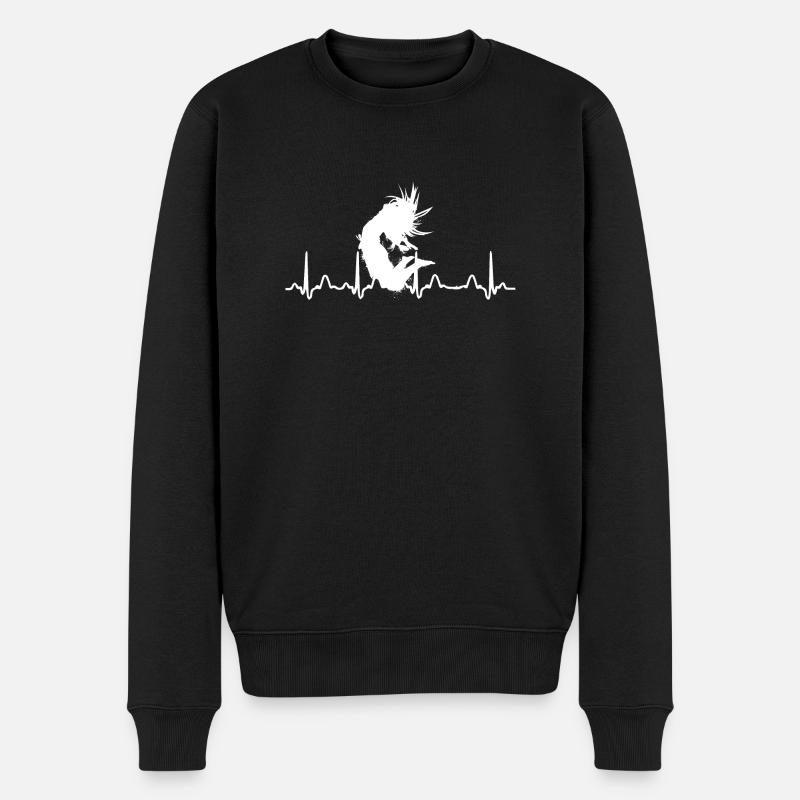 Dancing Dance Music - Männer Premium Bio Pullover - Schwarz
