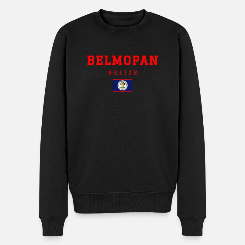Belmopan Belize - Männer Premium Bio Pullover - Schwarz