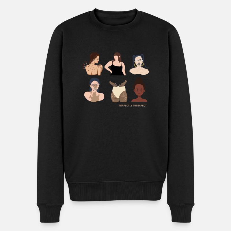 Perfekt unperfekt - Männer Premium Bio Pullover - Schwarz