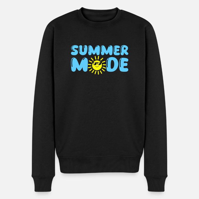 summer mode - Männer Premium Bio Pullover - Schwarz
