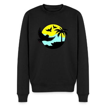 paradise birds 02 - Männer Premium Bio Pullover - Schwarz - Vorne - Nico (187cm)