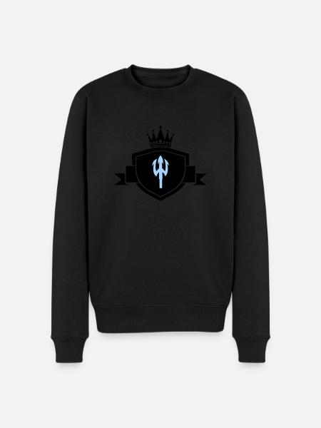 Trident Coat of Arms - Men's Premium Organic Jumper - black