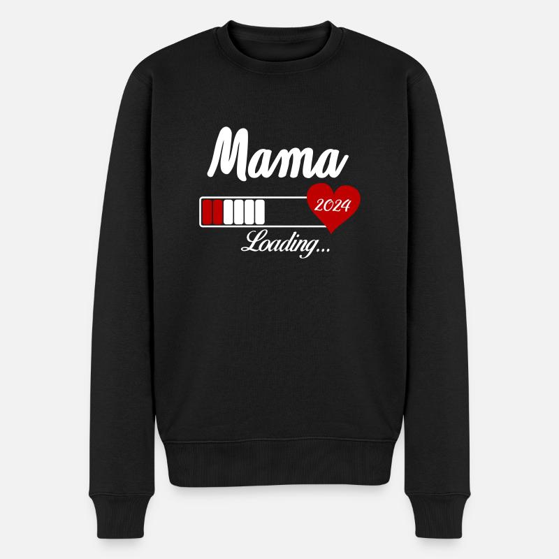 mama loading 2024 - Männer Premium Bio Pullover - Schwarz
