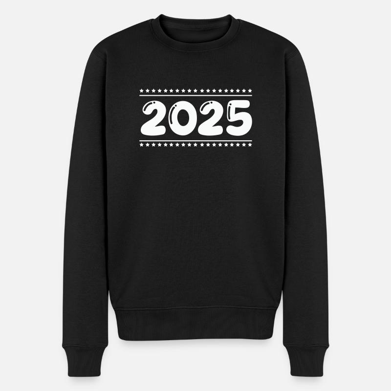 2025 - Männer Premium Bio Pullover - Schwarz