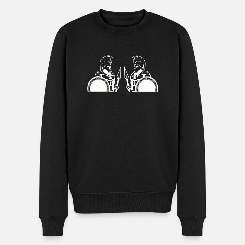 sparta warriors - Männer Premium Bio Pullover - Schwarz