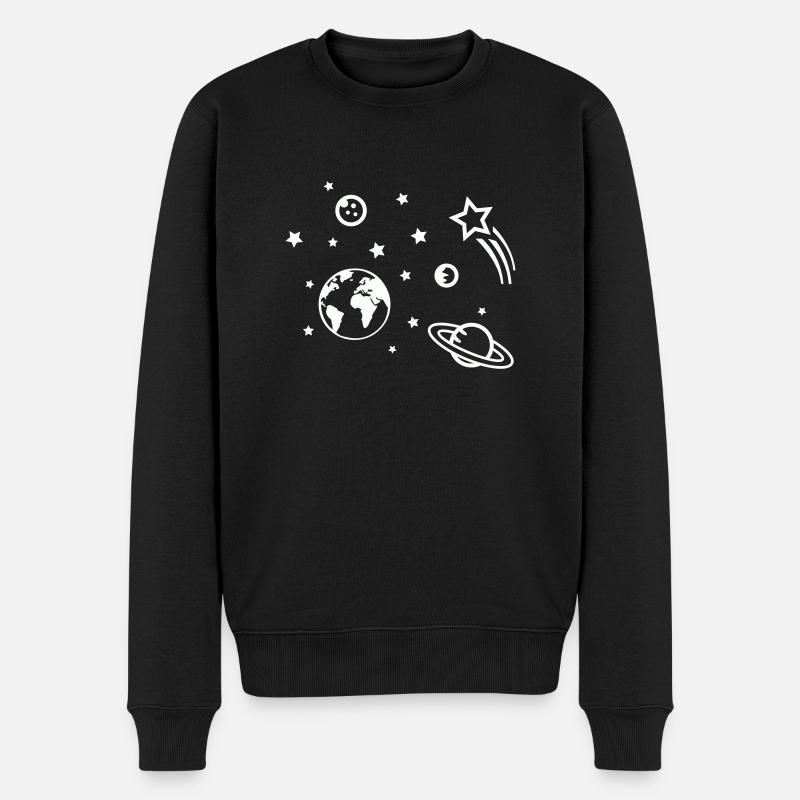 universum weltraum - Männer Premium Bio Pullover - Schwarz