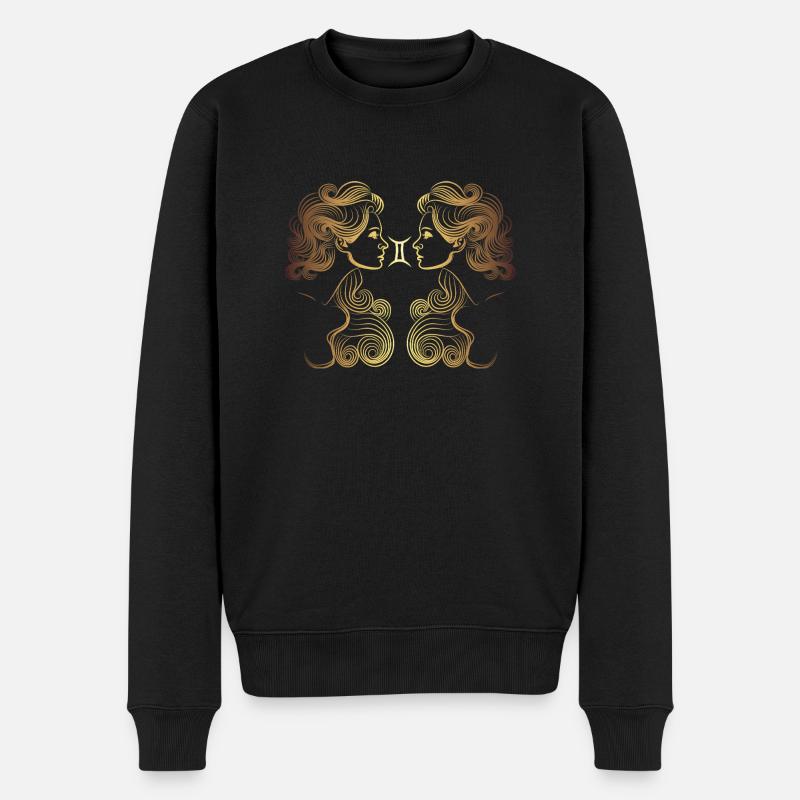 gemini2 Zeichenfläche 1 - Männer Premium Bio Pullover - Schwarz