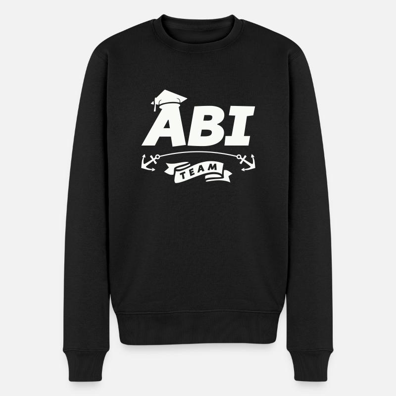 abi team - Männer Premium Bio Pullover - Schwarz