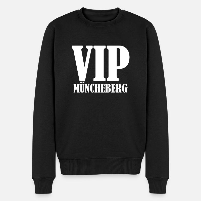VIP Müncheberg - Männer Premium Bio Pullover - Schwarz
