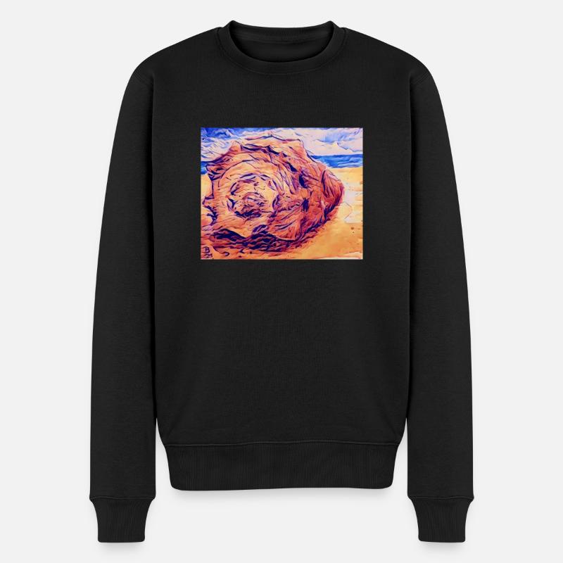 Muschel - Männer Premium Bio Pullover - Schwarz