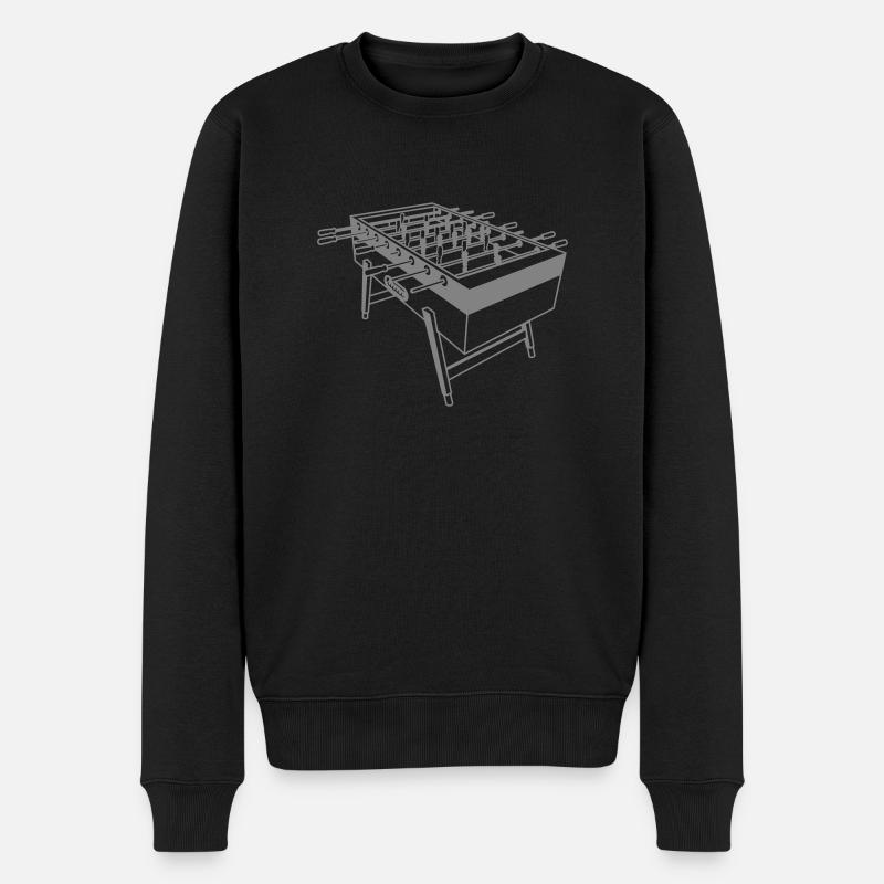 Kickertisch - Kickershirt - Männer Premium Bio Pullover - Schwarz