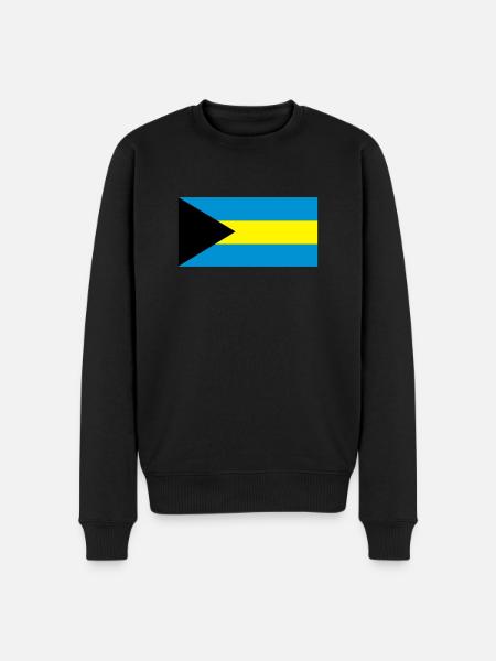 Bahamas Flagge - Männer Premium Bio Pullover - Schwarz