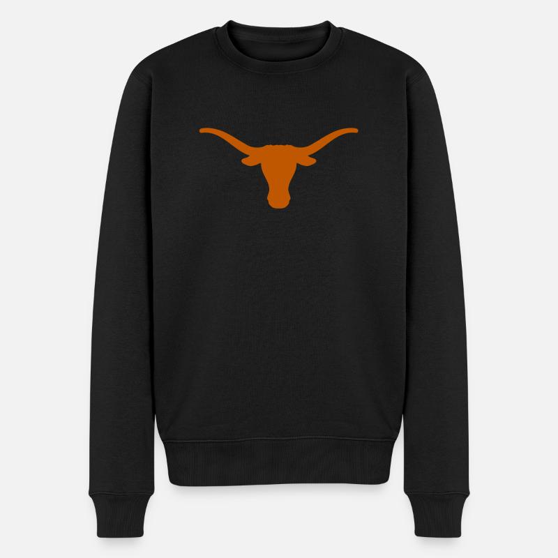 Longhorn - Männer Premium Bio Pullover - Schwarz