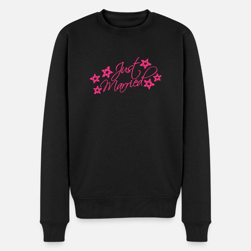 Just Married - Pull Premium bio Homme - noir