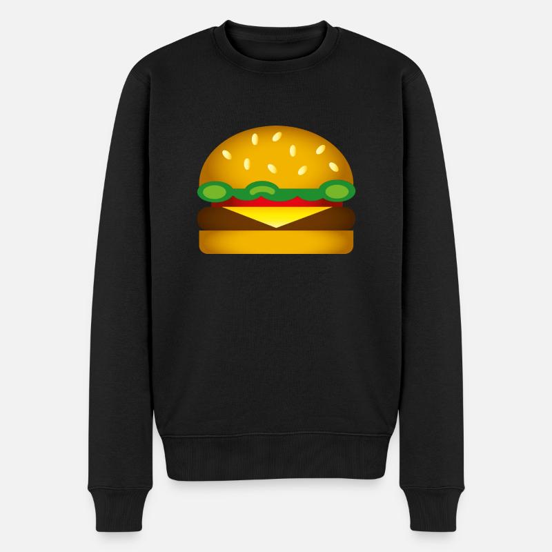 Smiley Burger - Pull Premium bio Homme - noir