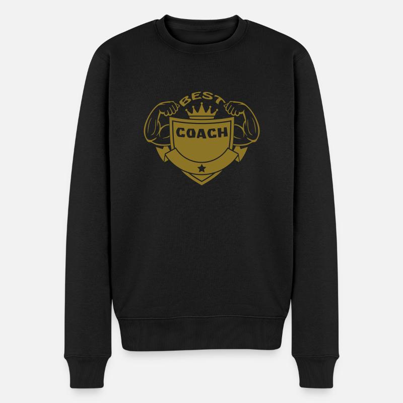 Best coach - Männer Premium Bio Pullover - Schwarz
