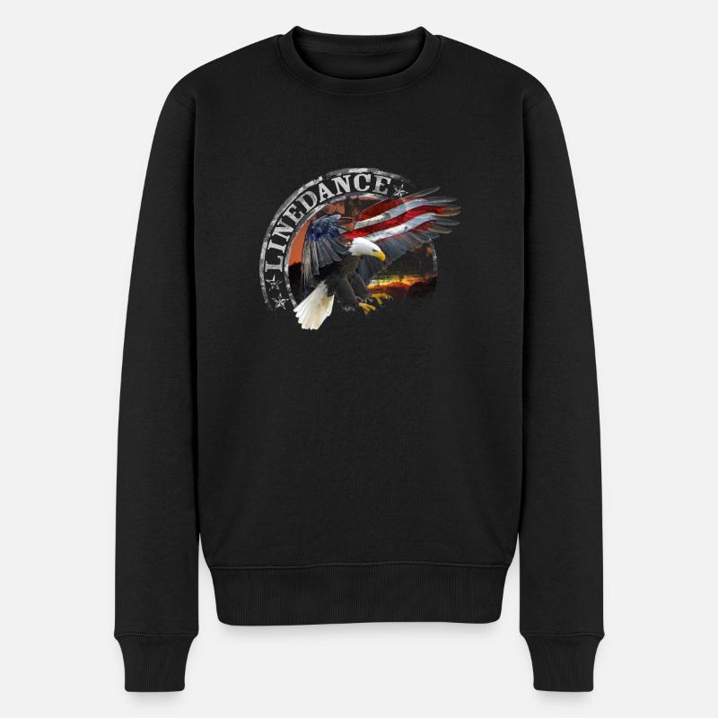 kl_linedance32 - Männer Premium Bio Pullover - Schwarz