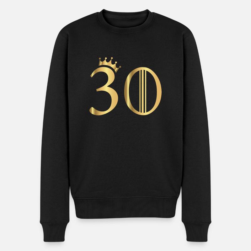 30 ans - Pull Premium bio Homme - noir