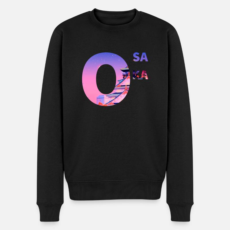 Osaka - Männer Premium Bio Pullover - Schwarz