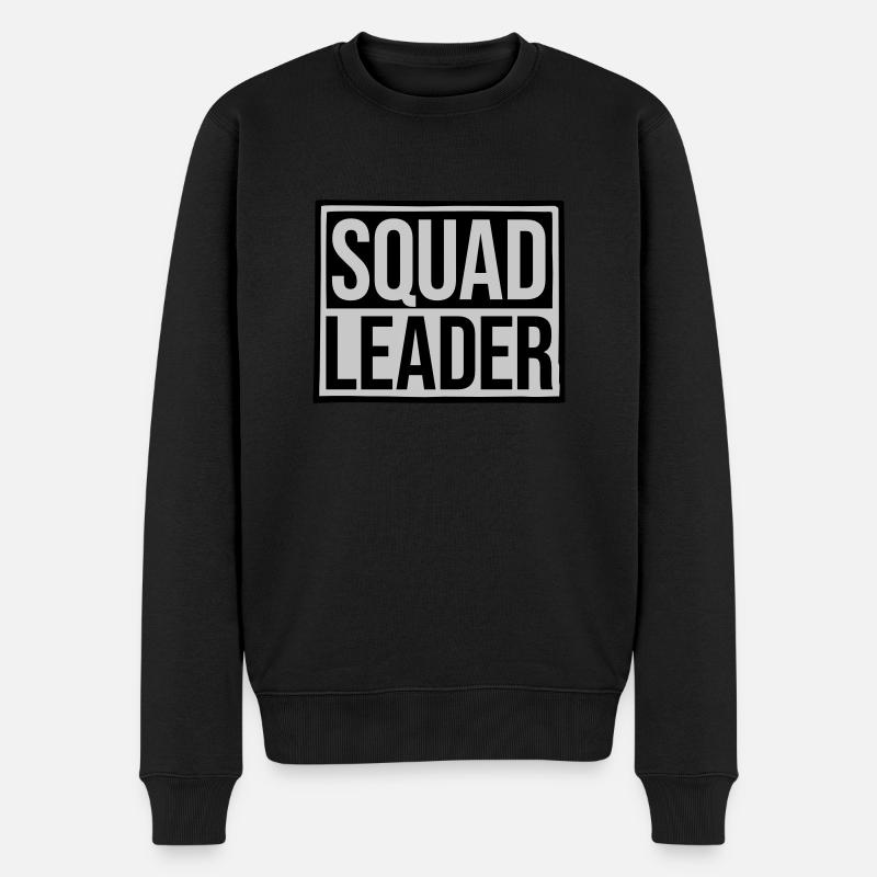 Schild Squad Leader Design - Männer Premium Bio Pullover - Schwarz