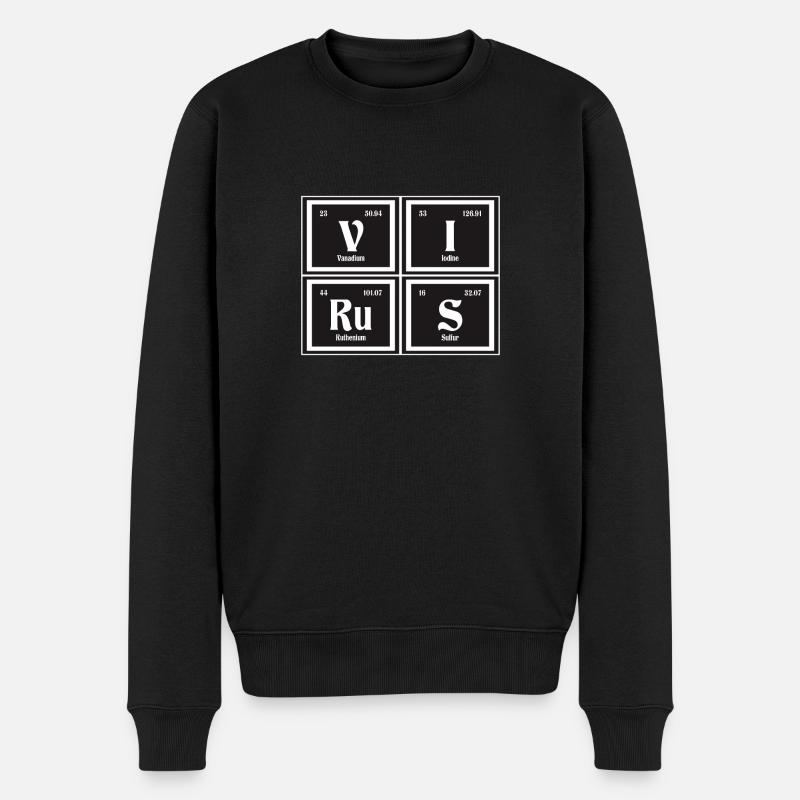 Viren-| Periodensystem der Elemente - Männer Premium Bio Pullover - Schwarz