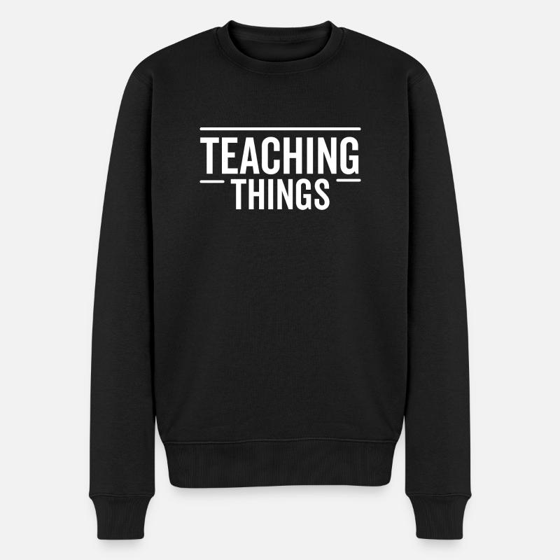 Dinge lehren - Männer Premium Bio Pullover - Schwarz