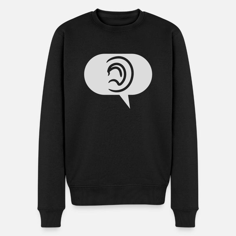 Perceive sounds Symbol speech bubble - Men's Premium Organic Jumper - black