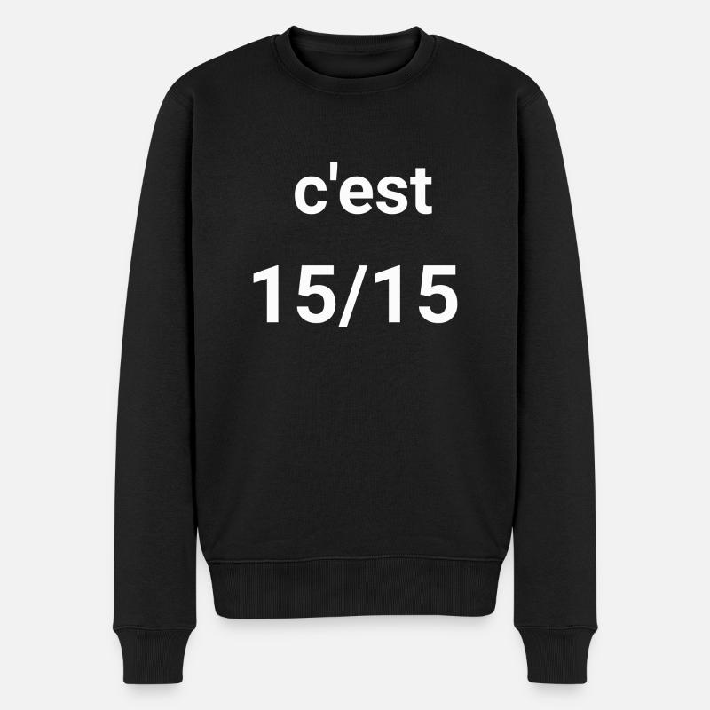 c est 1515 - Pull Premium bio Homme - noir