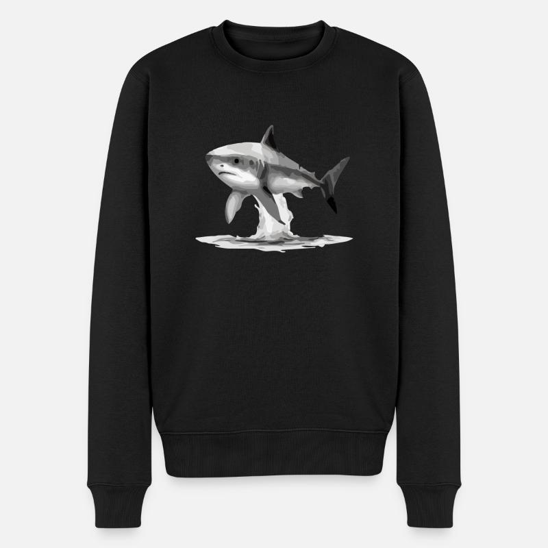 Le requin - Pull Premium bio Homme - noir