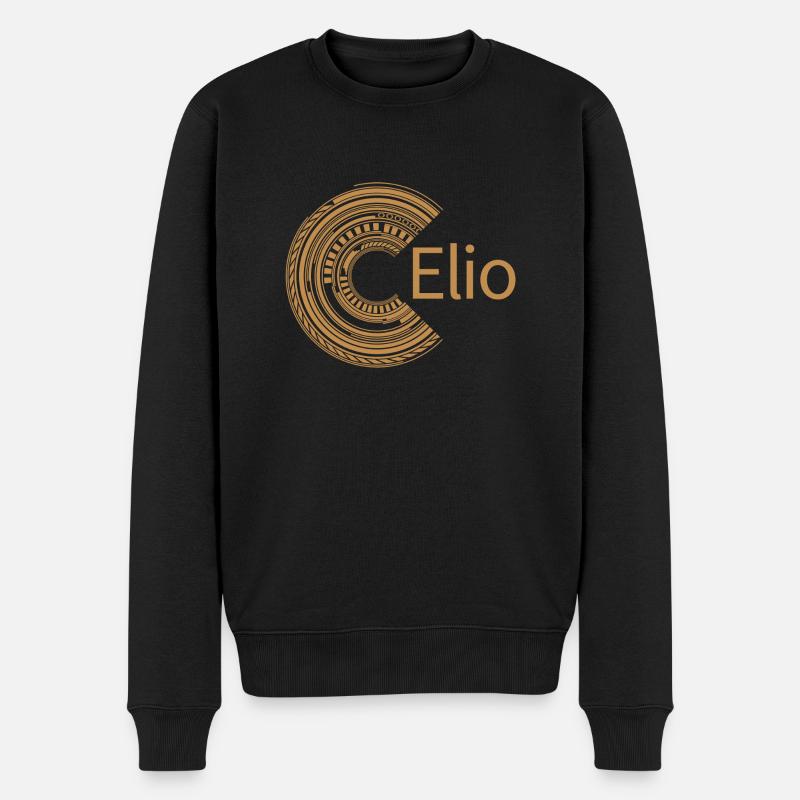 Für Elio - Männer Premium Bio Pullover - Schwarz