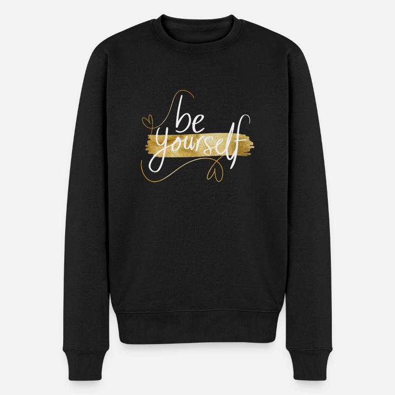 Sei Du Selbst - Männer Premium Bio Pullover - Schwarz